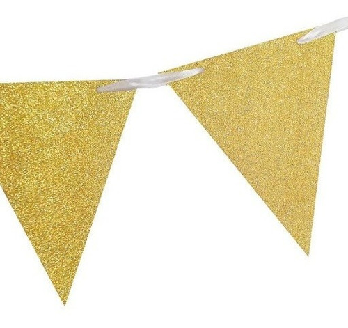 Banderines Dorados Glitter 360cm