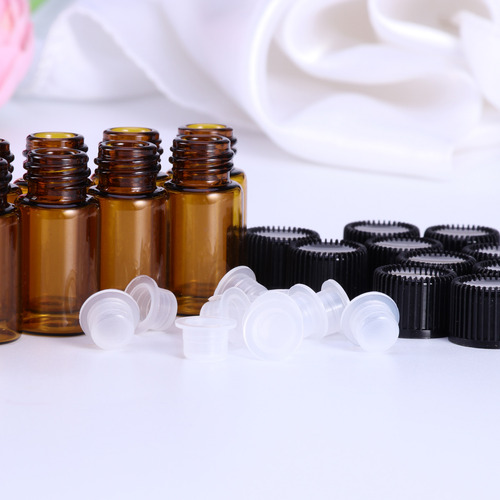 12 Minifrascos De 3 Ml Con Reductor De Orificio Y Para