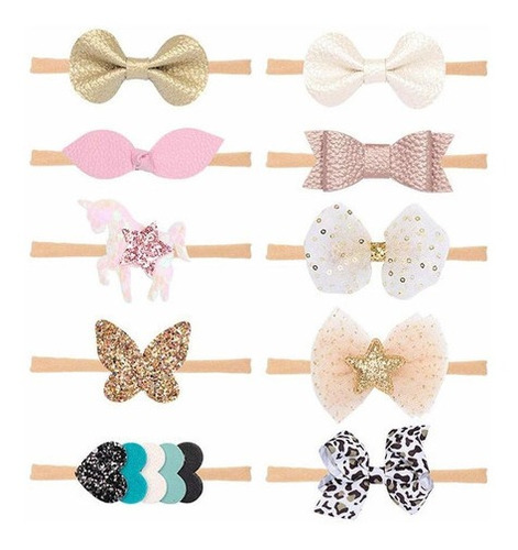 Baby Girl Headbands Cute Bows Flower Nylon Elastic Head...