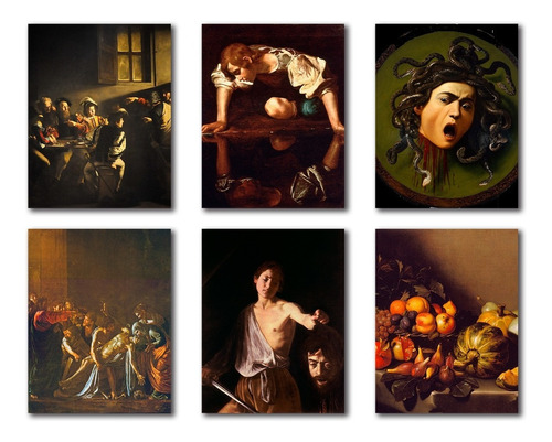 Cuadros Decorativos Caravaggio Obras Pinturas Arte 6 Piezas