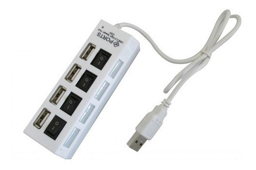 Hub Usb 4 Portas Usb 2.0 Tv Pendrive Mouse Teclado Adaptado