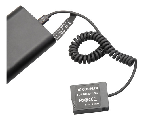 Batería Ficticia Dmw-blc12 Acoplador Dmw-dcc8 Pd Usb-c Para
