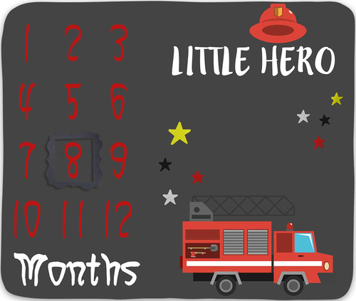 Manta Little Hero Milestone, Manta De Camión De Bomberos De