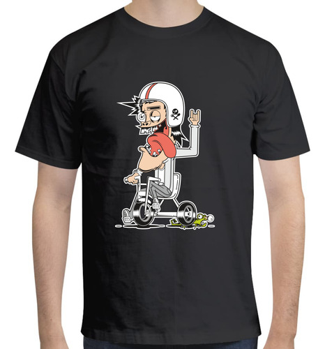 Playera Unisex Cartoon Biker Triciclo