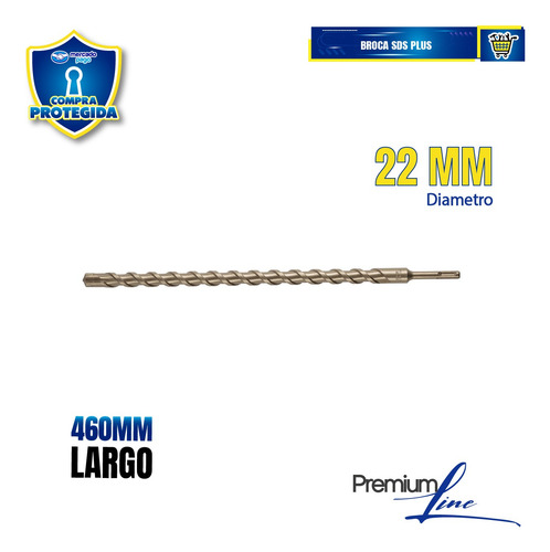 Broca Sds Plus 22 X 460 Mm, Truper 101210