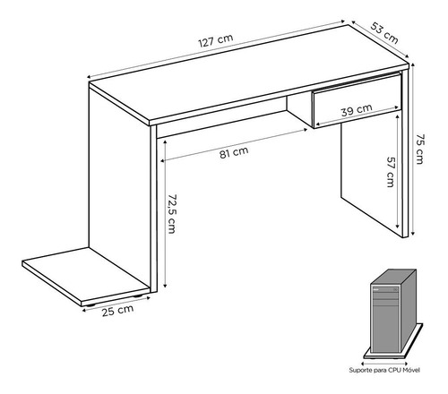 Mesa Para Computador Notebook Desk Game Drx 8000 - Mpozenato Cor Preto
