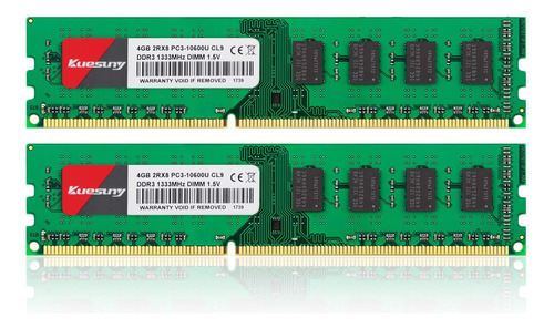 Kuesuny Kit De 8 Gb (2 X 4 Gb) Ddr3 1333mhz Dimm Pc3-10600 P