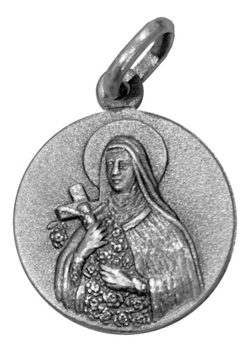Medalla Santa Teresita 18 Mm Plata 900