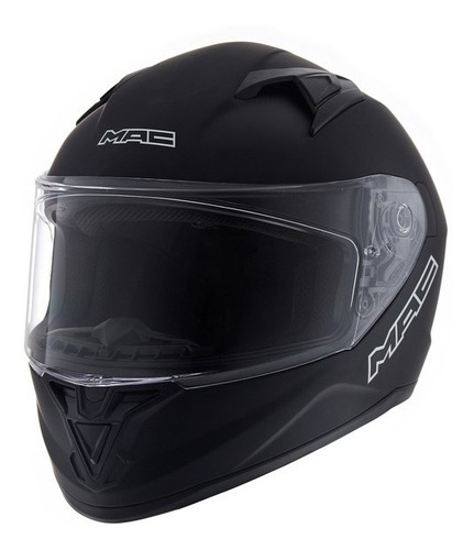 Imagen 3 de 5 de Casco Moto Integral Mac Speed Solid Negro Mate