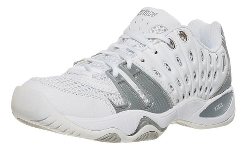 Zapatilla Padel/tenis Prince T22 Woman Blanc/plata Importada