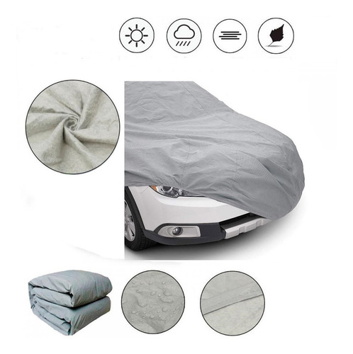 Imagen 3 de 5 de Cubre Auto Impermeable Lona Cubre Auto (interior Algodón)