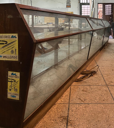 Vitrina Mostrador Confiteria Panaderia Antiguo Marrón (Usado)