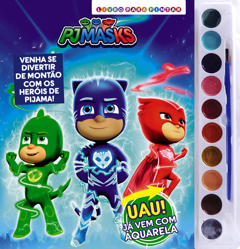 Pj Masks - Livro Para Pintar Com Aquarela, De On Line Editora. Editorial Online, Tapa Mole, Edición 5 En Português, 2022