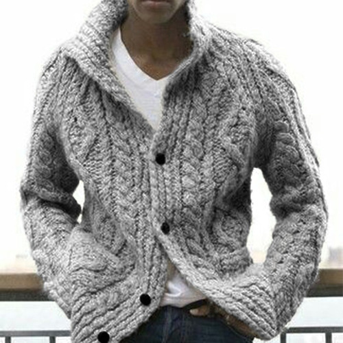 Men's Solid Punto Chaqueta Sweater [small]