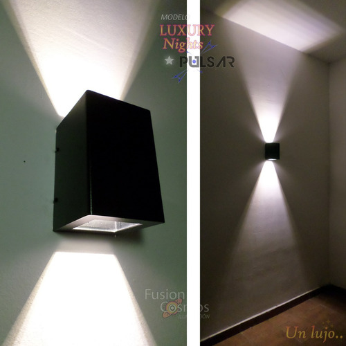 Imagen 10 de 10 de Aplique Difusor Pared Exterior C/ Lampara Led 6 Watt Pack X2