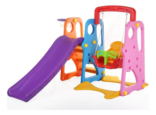 Juegos Para Niño 4321 Columpio Resbaladera Tobogan Basquet