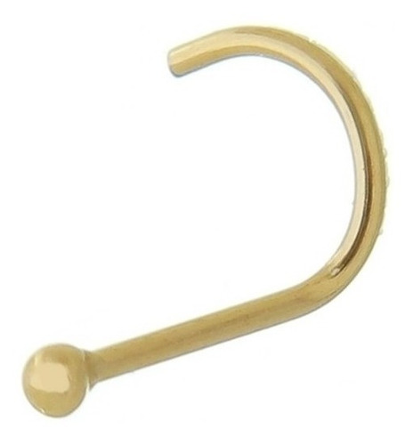 Piercing Para Nariz Modelo Nostril Bolinha Ouro 18k Puro