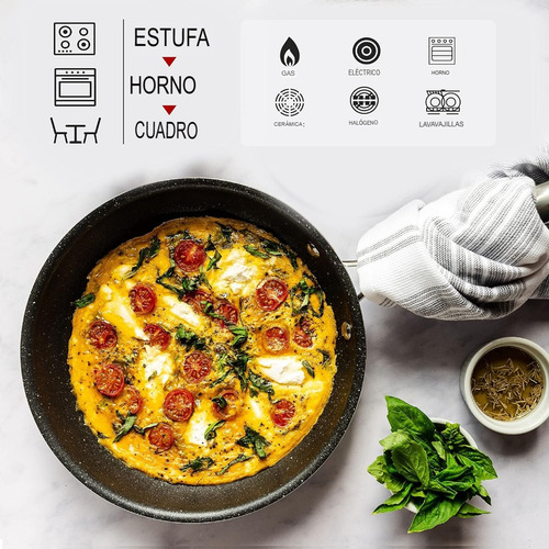 Batería De Cocina Antiadherente Granito 20 Pzas Granitestone