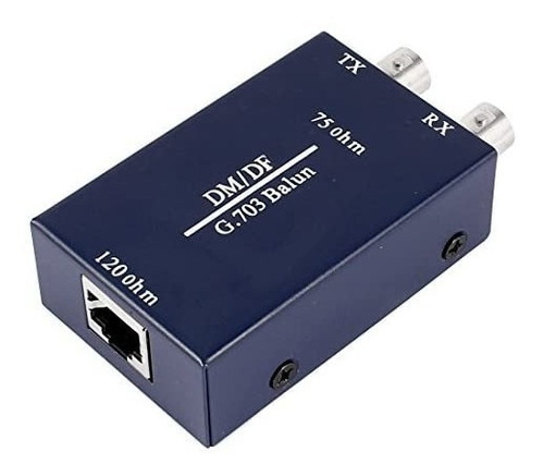 Adaptador Balun Dual Coax Bnc Ethernet Rj45 G.703 75/120 Ohm