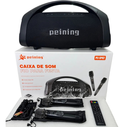 Caixa De Som 400w Peining Pei-sp02 Destruidora De Jbl Boom Preto