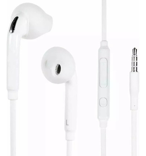 Auriculares S6 Con Microfono Plug JacK ® Color Blanco