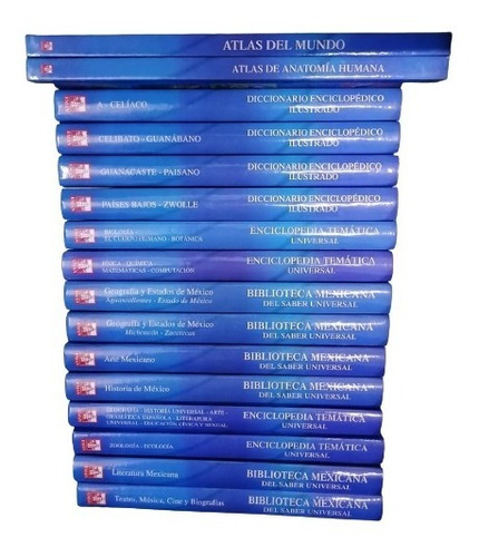 Enciclopedia Temática Universal Azul. 16 Libros Pasta Dura.