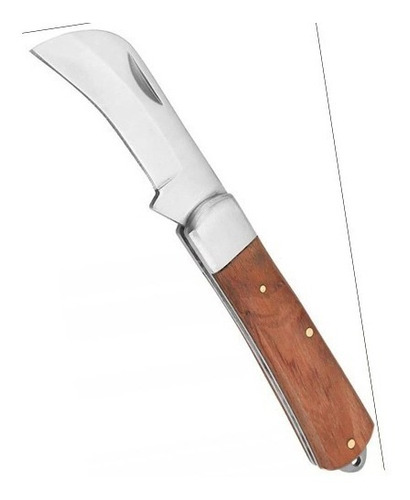 Cuchillo Navaja Pelacables Electricista Curvo 185mm