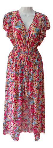 Maxi Vestido Con Short Integrado Primavera Verano Unitalla