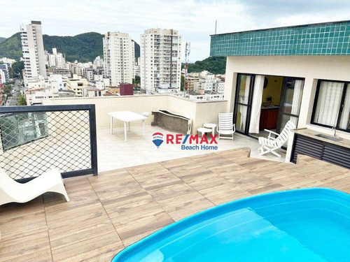 Imagem 8 de 22 de Cobertura À Venda, 150 M² Por R$ 800.000,00 - Astúrias - Guarujá/sp - Co0316