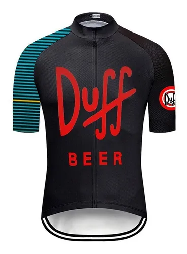 Jersey Duff Beer Negra Bici Ruta Mtb Ciclismo Deporte