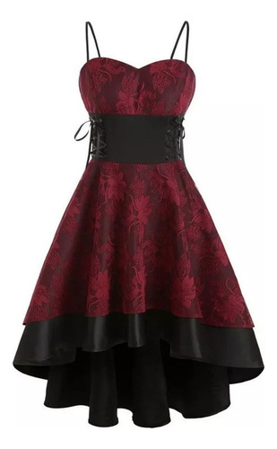 General Vestido Halter Sexy De Encaje Gótico Para Halloween