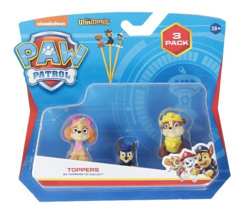 Sello Paw Patrol Set 3 Figuras 4 Cm En Blister Pmi - Tictoys