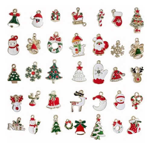 comprar 30 Dijes De Navidad Hacer Joyas, Dijes Colgantes Lindos...