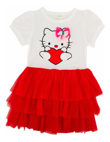 Vestido Importado Hello Kitty Para Niñas