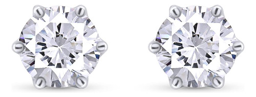 Savearth Diamonds Pendientes De Tuerca Con Diamantes De Mois