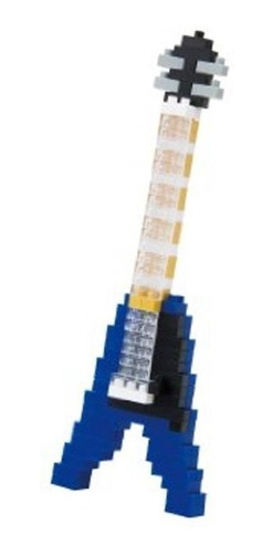 Guitarra Eléctrica Azul - Microbloques Nanoblock 