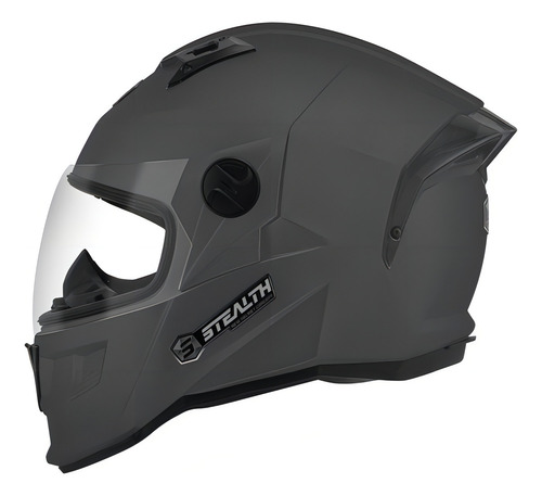 Pro Tork Capacete Fechado Stealth Solid Fosco Vis. Cristal 2.0 Mm cor Preto