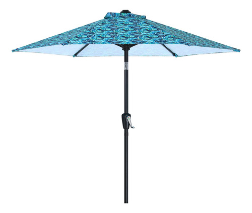Sombrilla De Patio 2.3 Metros Con Protección Uv Color Verde