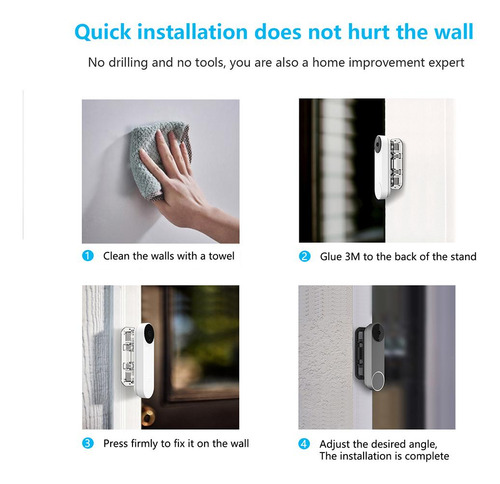 T 4 Soporte De Montaje De Timbre Compatible Con Google Nest