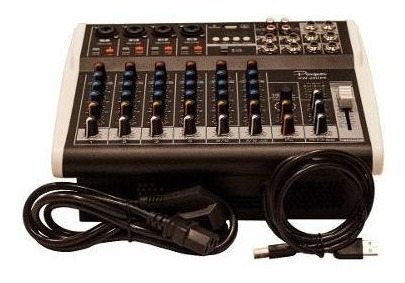 Consola Mixer Potenciado Parquer 8 Canales 125w Por Lado