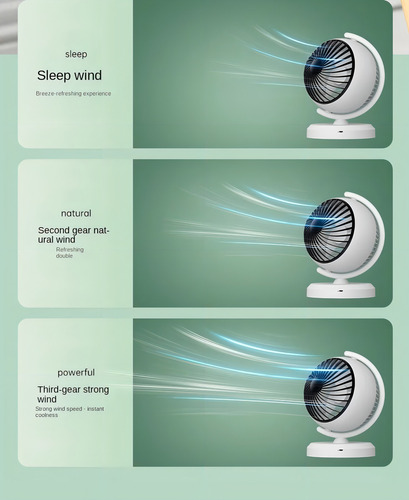 Ventilador De Mesa Lámpara Aire Fresco En Forma De Globo Usb