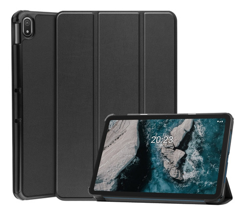Imagen 1 de 10 de Carcasa De Cuero Para Tablet Nokia T20
