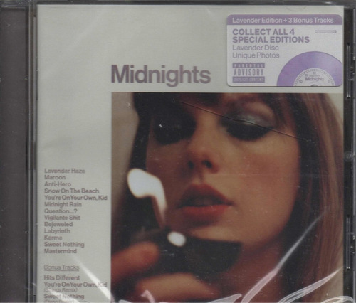 Taylor Swift - Midnights - Lavander Cd Album Europeo