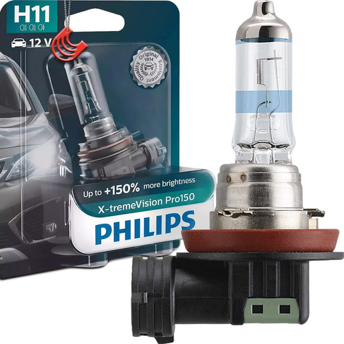 Lâmpada Philips X-treme Vision Pro H11 55w 12v Mais Luz