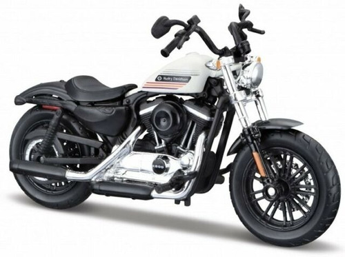 Moto Maisto Harley Davidson 1/18 Forty-eight Blanca Die-cast