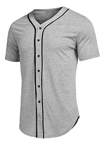 Coofandy Hombres Blank Baseball Jersey De Cadera De 6k9y6