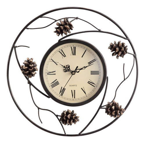 Spi Home Pinecone - Reloj De Pared, Color Blanco, 2.5  X 12.