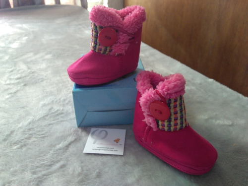 Botitas Para Bebe Rosas Arcoiris