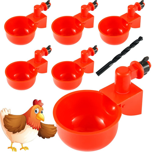 Paquete De 6 Tazas Para Beber, Comedero De Agua De Pollo, De