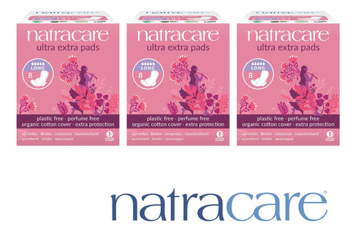 Pack X3 Natracare Toalla Higiénica Ultra Extra Long